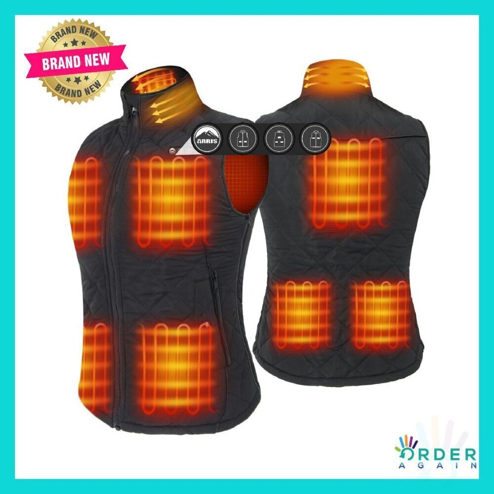 Heated Vest Electric Warm Adjustable Size Outdoor Winter Sport Wear
